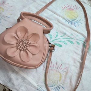 Peach Colour Partywear Sling Bag