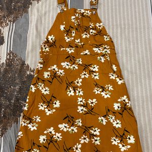 Mustard Yellow Flower Dungaree