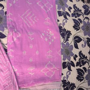 A-line Mauve Color Kurta  Set