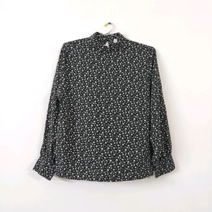 Korean Imported black floral top