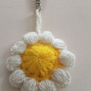 Crochet Daisy Keychain 🌼🌼