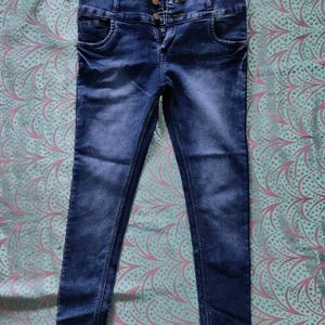 Terific High Waist Blue Jeans For Girls