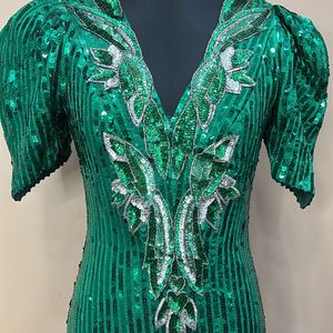 Green Embellished Dress