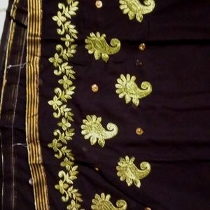 Brown Festive Saree