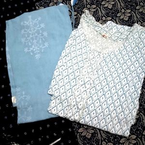 Kurta And Pallazo Set( Blue)