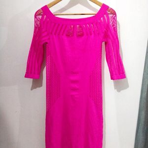 Magenta Colour Frock For Girls