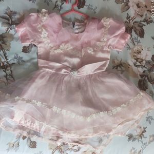 Dreamy Pink Party Frock For Baby Girl