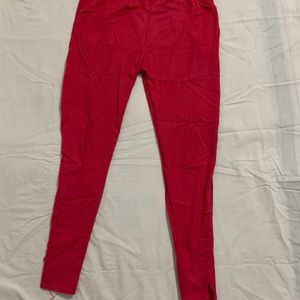 Rose Colour Scissors Cut Pant