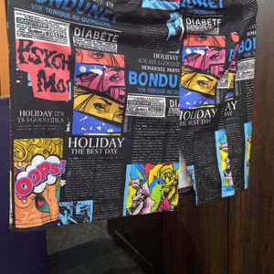 Price Drop - Shien Newspaper Print Sexy Shorts