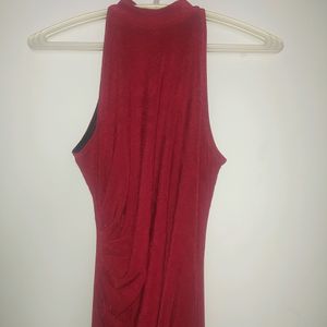 Maroon Colour Bodycon Dress