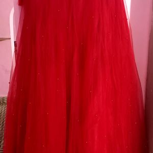 Red Net Fancy Lehnga Choli