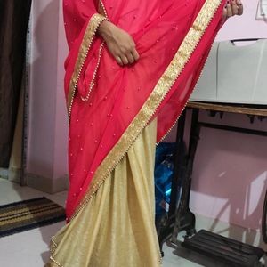 Georgette & Net Mix Saree