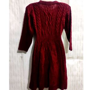 Woolen Sweater Dress For women's