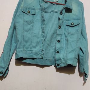 Light Blue Denim Jacket For Women