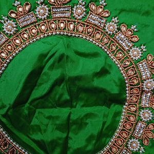 Guttapusalu Heavy Maggam Work Design Blouse Piece