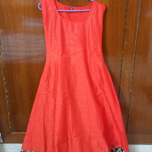 Beautiful orange Anarkali Kurta