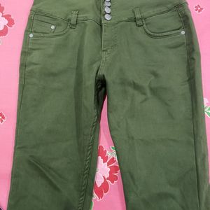 Olive Green Denim