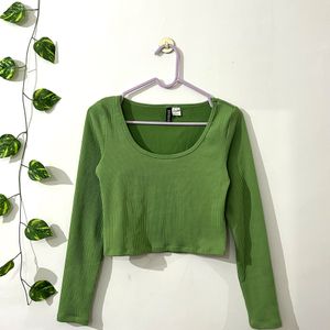 H&M Ribbed Jersey Top/Size-S