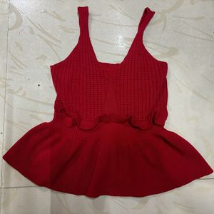 Red Party Wear Top