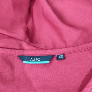 Ajio Mauve Waist Cut Top ( Women)