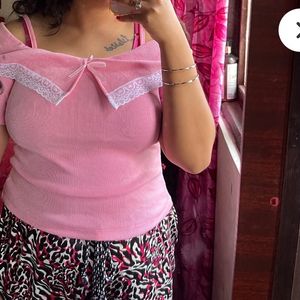 Pink Coquette Top