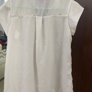 White Formal Top ( translucent)