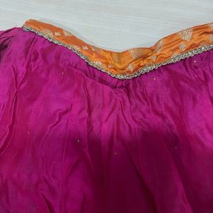 Brand new Fabindia Silk Lahanga Choli Dupatta4-6yr