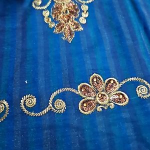 Blue Worked Saree