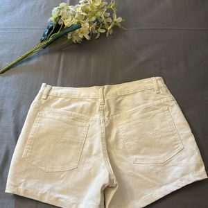 White Denim Shorts For Women