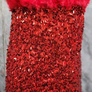 Red Sequins Mini Dress