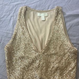 H&M Crop Top Golden Sequence