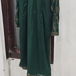 Green Kurta Set With Palazzo