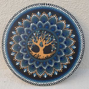 tree pattern dotting mandala wall decor