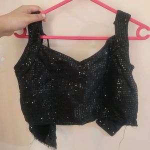 Black Sequin Blouse