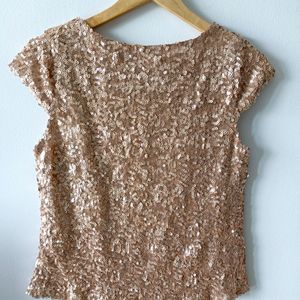 Classy Golden Sequin Party Top From The USA
