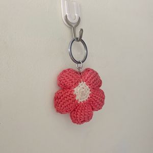 Crochet Flower Keychain 🌼🌸✨