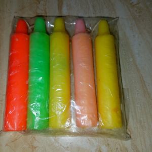 Multicolour Long Burning Candles