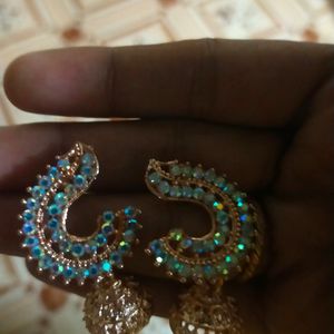 Golden Colour Watch Earring Rakhi Neckles Cpil