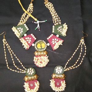 Maroon And Green Baby Shower Jewelry