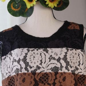 Sequin Neck Lace Top