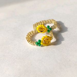 Sunflower 🌻 Beaded Ring