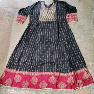 Golden Printed Ethnic Kurti