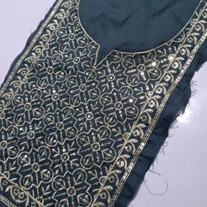 Neck Embroidery Patch Grey Golden New