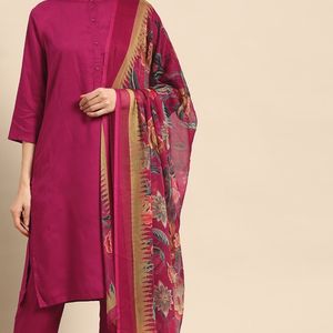 Anouk Kurta With Pent And 3D Dupatta For Women