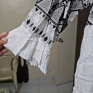 White Cotton Fancy Shrug