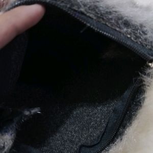 Black Fur Pouch