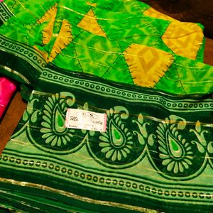 Synthetic Zari Thread Work Saree