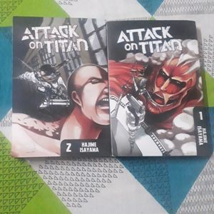 Combo Of Attack on titan Manga Vol 1 And 2