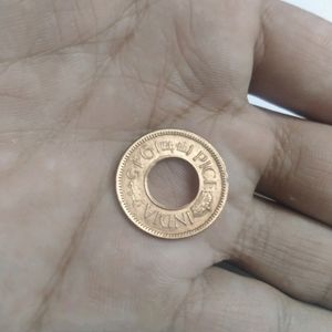 "(Old Round Shape Cut Indian Coin 1945)"