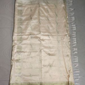 Wedding Cream Pattu Saree